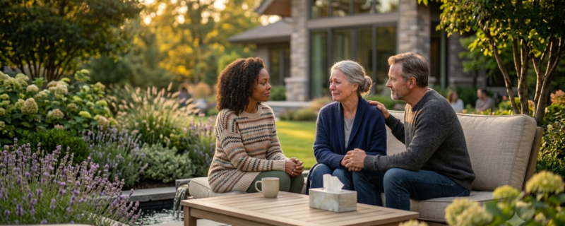 What Is EMDR Treatment for Addiction and How Can It Help You Heal? 1 A family therapy session with parents and an adult child reconnecting.